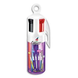 BIC Pot de 6 stylos bille 4 couleurs rétractables. Pointe Moyenne. 6 Decors - Encre classique et fun photo du produit