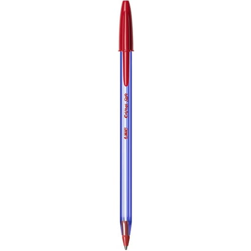 BIC Cristal Soft Stylos-Bille Pointe Moyenne (1,2 mm) - Rouge photo du produit Secondaire 1 L