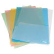 ESSELTE Sachet 5 chemises double poche assortis en PP 18/100e. 2 pochettes feuilles A4 ou 1 feuille A3. photo du produit