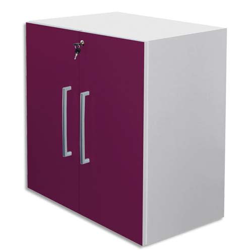 MT INTERNATIONAL Lot de 2 Portes Basses MT1 Elégance pour module - Dim 1 porte L39,7 x H79,5 cm Prune photo du produit Principale L