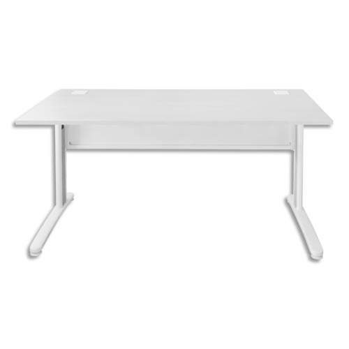 MT INTERNATIONAL Bureau droit pied en L Blanc MT5 - Dimensions : L120 x H73 x P80 cm photo du produit Principale L