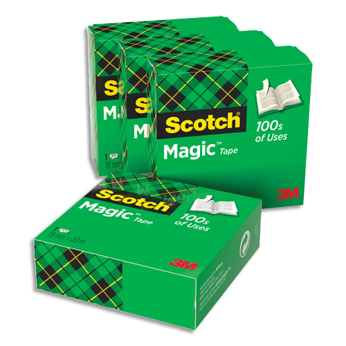 Lot dévidoir et 3 rubans adhésifs Scotch® Magic™