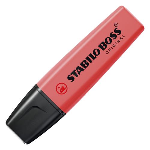 STABILO - STABILO BOSS ORIGINAL surligneur pointe biseautée - Rouge fluo