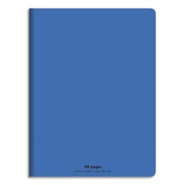 CONQUERANT C9 Cahier piqûre 17x22cm 48 pages 90g grands carreaux Seyès. Couverture polypropylène Bleu photo du produit