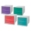 ESSELTE Colour'Breeze Bloc de classement, 4 tiroirs, assorti de couleurs, 626286 photo du produit