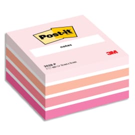 POST-IT Cube Light PLAISIR 7,6 x 7,6 cm - 450 feuilles - Rose photo du produit