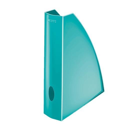 LEITZ Porte-revues Wow. Dimensions (hxp) : 31,2 x 25,8 cm. Dos de 7,5 cm. Coloris Menthe photo du produit Principale L