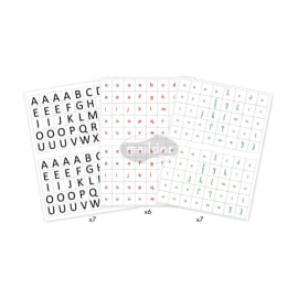 MAILDOR Sachet de 20 planches de gommette alphabet. 5 couleurs et 3 types d'écriture. photo du produit
