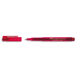 FABER CASTELL Feutre BROADPEN 1554 pointe large 0,8 mm, corps transparent, Rouge indélébile photo du produit