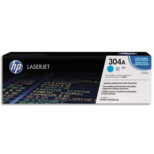 HP Toner Cyan CC531A photo du produit Principale L