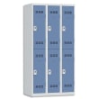 PIERRE HENRY Vestiaire 2 Cases + 3 Colonnes - Dimensions : L90 x H180 x P50 cm Gris perle Bleu photo du produit