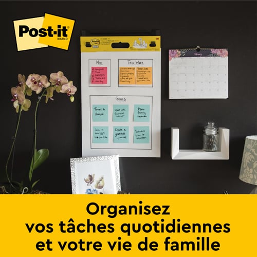 POST-IT Bloc de 20 feuilles auto-adhésives Blanches avec chevalet intégré (Table Top) 50,8 x 58,4 cm photo du produit Secondaire 2 L