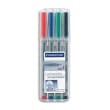 STAEDTLER Pochette de 4 feutres pour rétroprojection pointe fine encre soluble coloris assortis LUMOCOLOR photo du produit