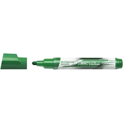 BIC Velleda 1791 Feutres pour Tableau Blanc Effaçables à Sec Pointe Large  Biseautée - Noir