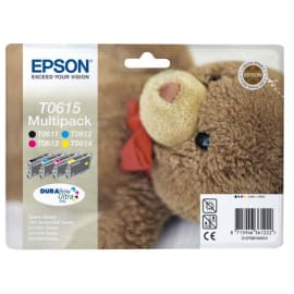 EPSON Multipack Cartouches Jet d'Encre DURABrite Ultra N/C/M/J ''Ourson'' (T0615) - C13T06154010 photo du produit