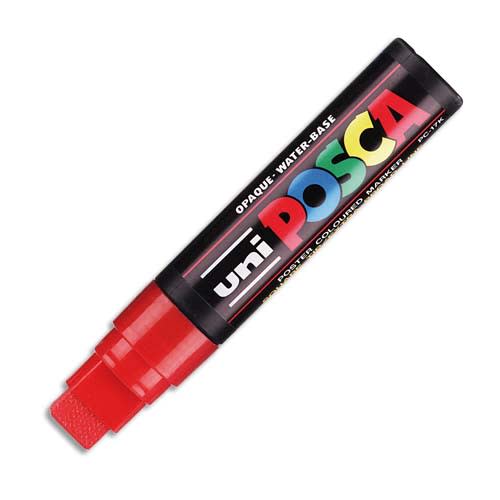 POSCA MARKER Marqueur pointe rectangulaire extra-large, à base d'eau, encre à pigmentation Rouge photo du produit Principale L