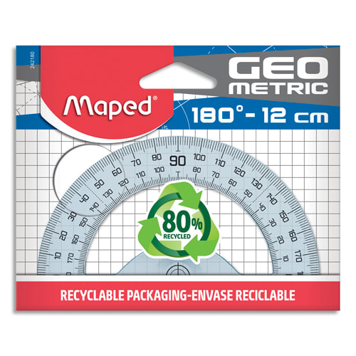 MAPED Geometric - Rapporteur 12 cm - 180° photo du produit