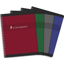 CONQUERANT C7 Cahier reliure spirale 21x29,7 cm 100 pages 70g petits carreaux 5x5 photo du produit