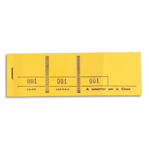 EXACOMPTA Bloc passe-partout 100 feuillets numérotés 4,8x15cm. 3 volets détachables. Coloris Jaune photo du produit Principale L