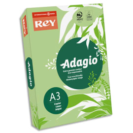 INAPA Ramette 500 feuilles papier couleur vive ADAGIO Vert vif A3 80g photo du produit