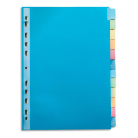 OXFORD Intercalaires Color Life, 12 positions en carte rigide 220g. Format A4+. Coloris assortis photo du produit