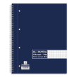 Cahier spirale A4+ 160 pages 70g petits carreaux 5x5. Couverture carte souple Bleu marine photo du produit