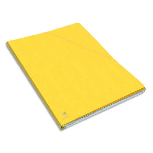 OXFORD Chemise EUROFOLIO ALPINA en carte lustrée 6/10e, 450g. Dos 1,5 cm. Pour format A4. Coloris Jaune photo du produit Principale L