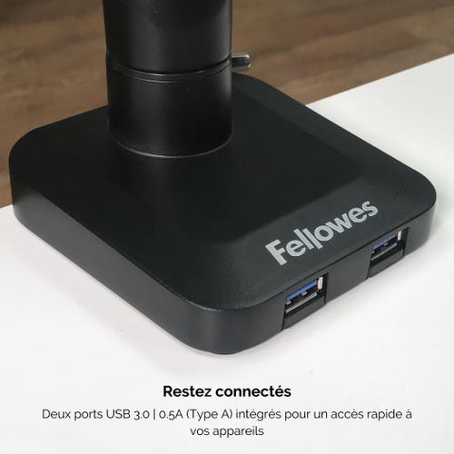 FELLOWES Bras porte-écran double à pince Reflex 8502601