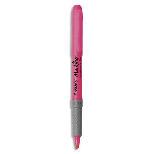 BIC Highlighter Grip Surligneurs Pointe Biseautée - Rose photo du produit