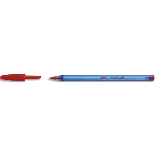 BIC Cristal Soft Stylos-Bille Pointe Moyenne (1,2 mm) - Rouge ≡ CALIPAGE