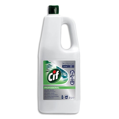 CIF PROFESSIONAL Bidon 2L Gel Nettoyant javellisé pour taches