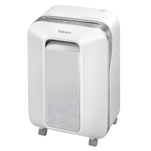 FELLOWES Destructeur micropart LX-Series LX201 Blanc DIN P-5 - 5050101 photo du produit