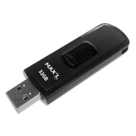 MAXELL Clé USB 2.0 Retrackt Noire rétractable 32Go MAXL854130 photo du produit