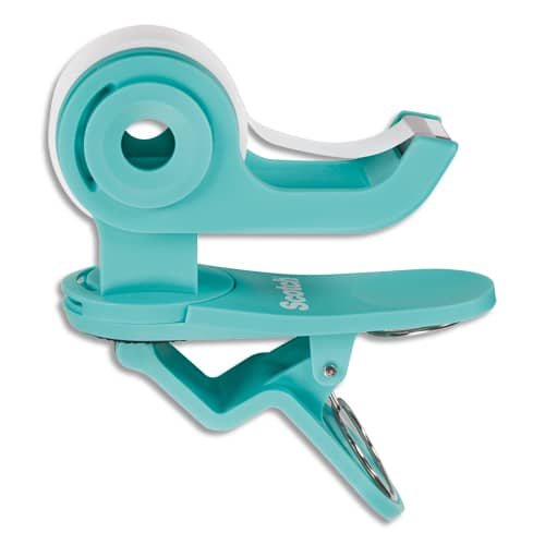 SCOTCH Dévidoir Clip Twist Turquoise. Livré avec un ruban Magic 19 mm x 8,89 m photo du produit Principale L