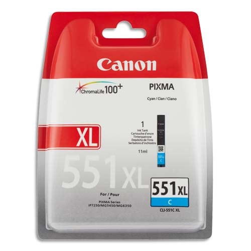 CANON Cartouche Jet d'encre Cyan 551XL 6444B001 photo du produit Principale L