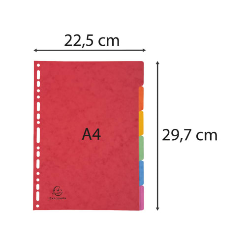 EXACOMPTA Jeu d'intercalaires 6 positions en carte lustrée 5/10e format A4 400g photo du produit Secondaire 3 L