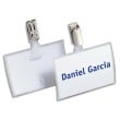 DURABLE Boîte 25 Porte-badges Click Fold en polypropylène avec clip en métal - L90 x H54 mm - Transparent photo du produit