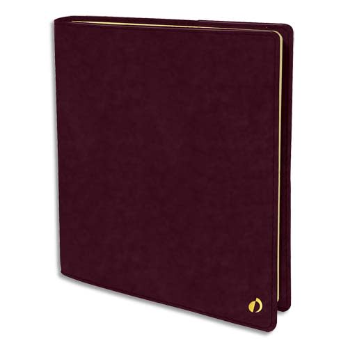 QUO VADIS Agenda Wild Exécutif Prestige 1S/2P, papier ivoire - format 16 x 16 cm couverture Velours Prune photo du produit Principale L