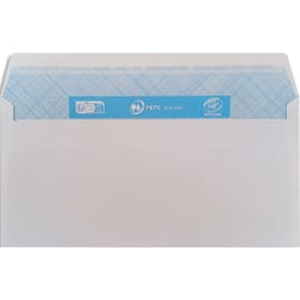 PERGAMY Boîte de 500 enveloppes Blanches sans fenêtre 80g DL 110x220 mm auto-adhésives photo du produit