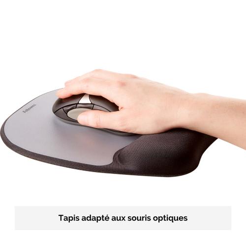 FELLOWES Tapis souris repose-poignet ergo mouss aluminium/Noir 9175801