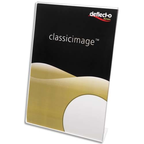 DEFLECTO Porte-affiche transparent pour documents A4 portrait incliné photo du produit Principale L
