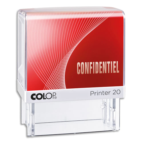 COLOP Timbre formule CONFIDENTIEL - Printer 20 L à encrage automatique Rouge. Dim.empreinte 14x38mm photo du produit Principale L