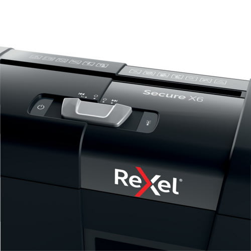 REXEL Destructeur de documents Secure X6 P-4, coupe croisée, 4x40mm, 6 feuilles, 10 litres, 2020122EU photo du produit Secondaire 3 L