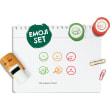 COLOP Set de 6 tampons Enseignant NIO EMOJI, id&eacute;al pour &eacute;valuer un &eacute;l&egrave;ve sans syst&egrave;me de notation photo du produit