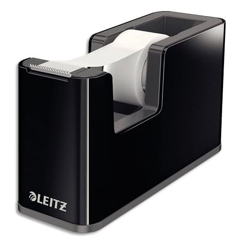 LEITZ Dévidoir Dual Noir anthracite métallisé livré avec ruban adhésif transparent L12,6 x H5,1 x P7,6 cm photo du produit Principale L