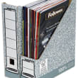 BANKERS BOX Porte-revues dos 8 cm pour format A4, carton recyclé Gris/Blanc photo du produit