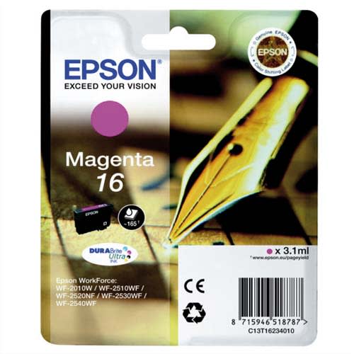 EPSON Cartouche Jet d'Encre DURABrite Ultra M ''Stylo à plume'' 16 (T1623) - C13T16234012 photo du produit Principale L