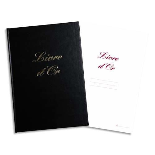 ELVE Livre d'Or format 21x29,7cm Noir 148 Couverture aspect