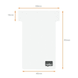 NOBO Pack de 80 fiches T imprimables Indice 2 - Blanc - 2402002 photo du produit Secondaire 2 S