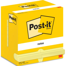 POST-IT Lot de 12 blocs repositionnables 635CY 100 feuilles lignées. Format 7,6 x 12,7cm. Coloris Jaune photo du produit